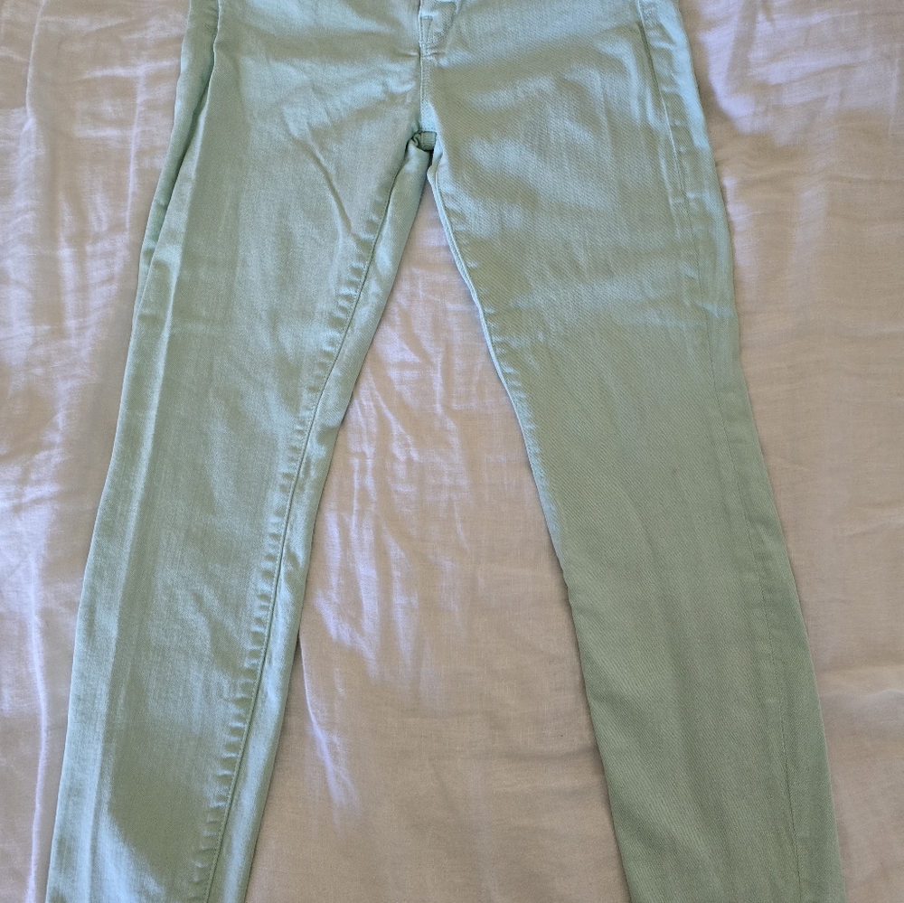 Vince mint green skinny jeans